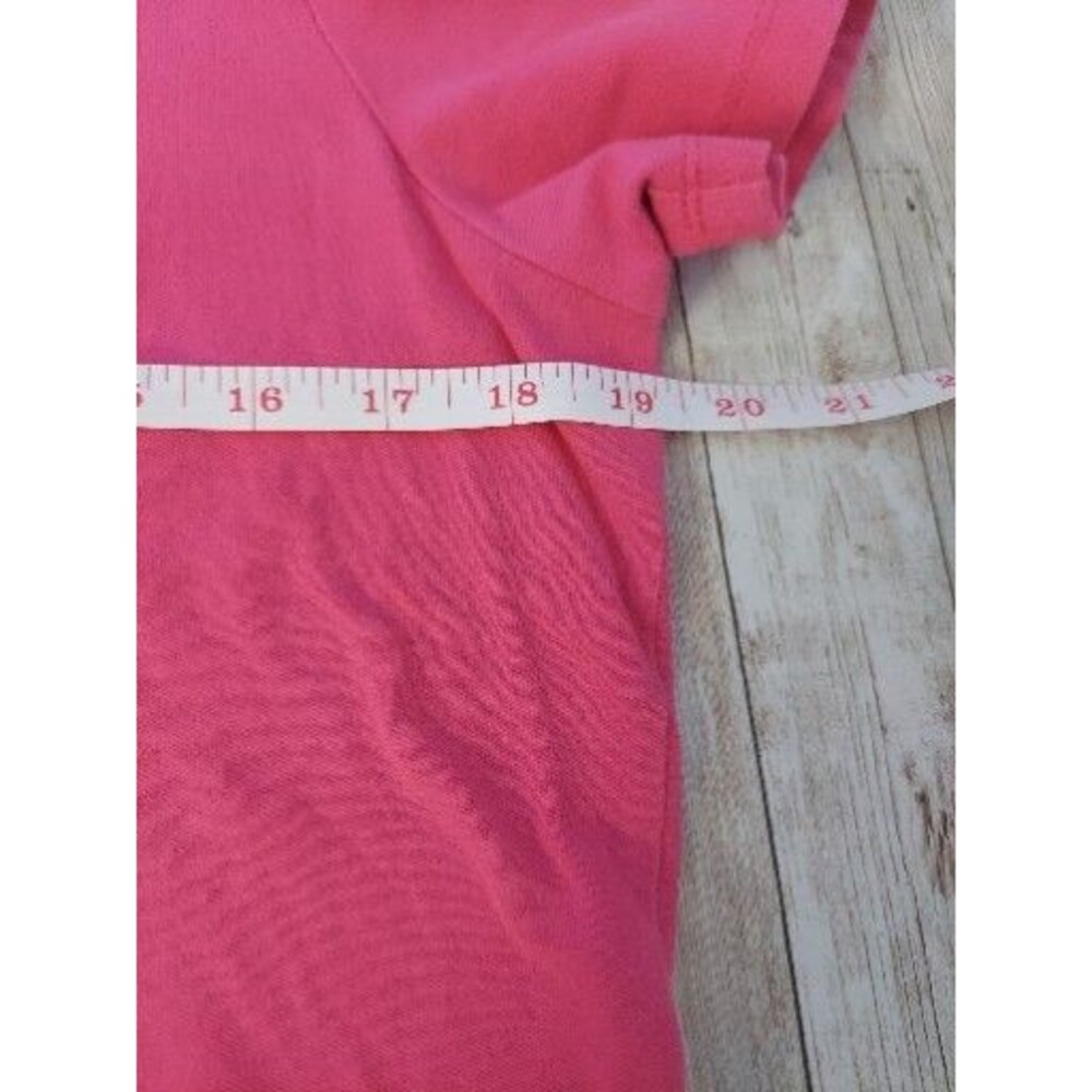 Tommy Hilfiger Women's Pink 1/4 zip Polo shirt Gold Zipper Preppy - Picture 7 of 9